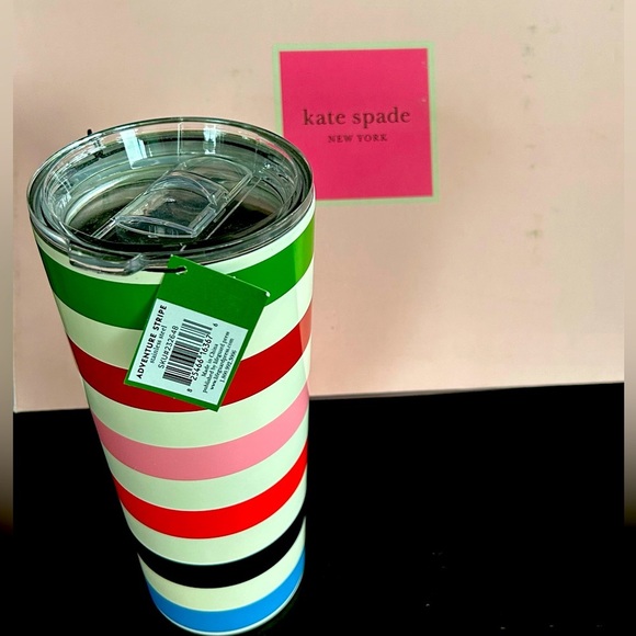 kate spade Other - Kate spade adventure stripe stainless steel tumbler